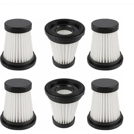 Lot de 6 filtres HEPA de rechange pour aspirateur sans fil Moosoo K12 K12 PRO K13 / Genius Invictus One 1.0 X7 / 2.0 (1/5)