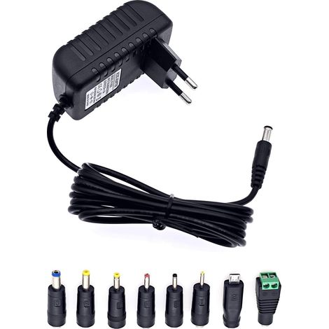 Chargeur DC 5V, Adaptateur Secteur Chargeur d'alimentation AC 100-240 V à DC 5 V 1.5A 1A 1000mA Comprenant Micro USB pour caméras de vidéosurveillance, Bandes Lumineuses LED (1/5)