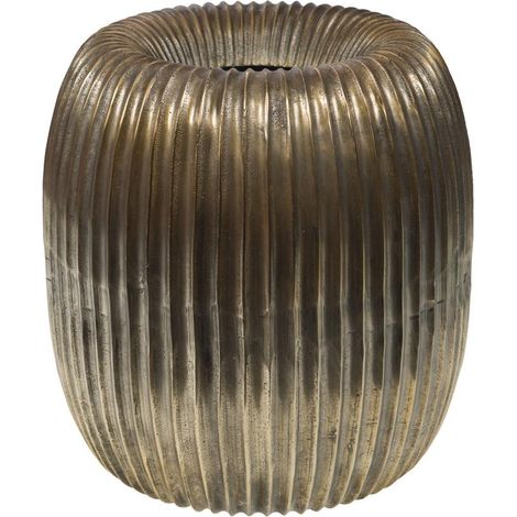 Amadeus - Cache-pot rond en aluminium doré Ø35 cm (1/2)