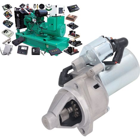 Pièces de générateur à essence 188F 190F, démarreur GX390/420, moteur de démarreur électrique, moteur à essence, 12 V CC (1/5)