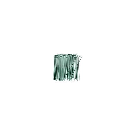 Sardines de Fixation, 50 Pcs Verte Piquet Ancrage, Agrafe Toile Paillage pour Bloquer Les Couvre Sols, Piquets de Jardin pour Le Jardin, Le Paillis et Le Gazon Artificiel (1/5)