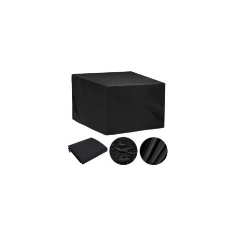 Ede Housse Salon De Jardin Exterieur 80x80x80cm Oxford Housse De Protection De Jardin Imperméable Au Vent Anti-UV Bache Table De Jardin (Noir) (1/5)