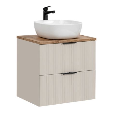 Meuble vasque à poser 60 cm + plateau - Georgia Cashmere - Livraison gratuite (1/5)