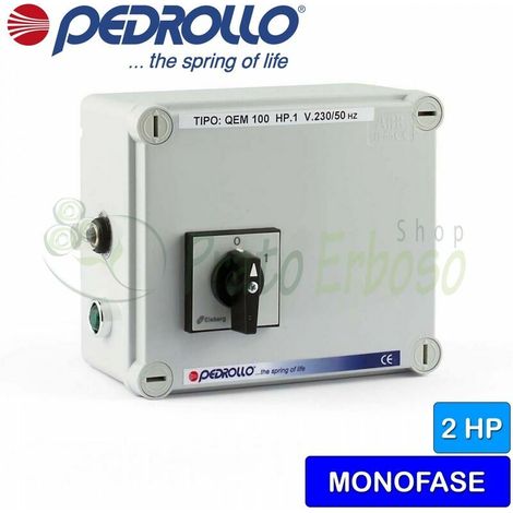 QEM 200 - Cuadro eléctrico para electrobomba monofásica 2 HP