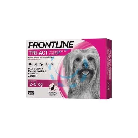 FRONTLINE TRI-ACT SPOT-ON PER CANI "XS" - in confezione da 6 pipette