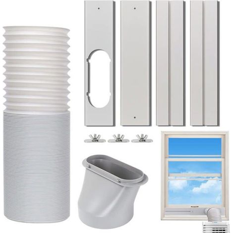 Kit d'évacuation pour fenêtre pour climatiseur portable — Tuyau d'échappement de 5,9 pouces de diamètre et 59 pouces de longueur (1/5)