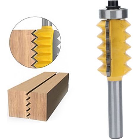 Fraise à tenon à plusieurs dents, queue de 8 mm, fraise à profiler pour le travail du bois, fraise à assemblage, fraise ondulée de 30 mm (1/5)