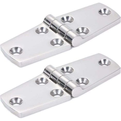 2PCS 316 Stainless Steel Ship Hinge 102×38mm Cabinet Door Hinge Used for Boats,Yachts,Door Hinges Cabinet Hinges Connecting Hinges.