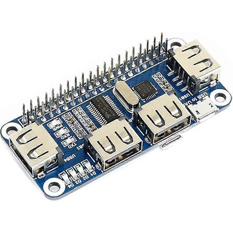 4-Port USB-Hub-HAT(B)-Erweiterungsplatinenmodul für Raspberry Pi 4 B/3 B+/3 B/2 B
