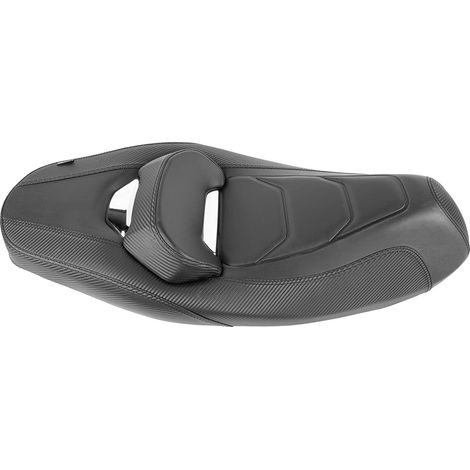 Cuscino per sella da moto, design confortevole, facile installazione, nero (1/2)
