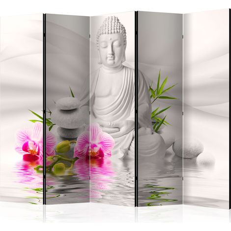 Paravento - Buddha and Orchids II [Room Dividers] - 225x172 (1/4)