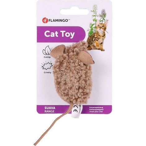 1 souris SUAVA 15 cm jouet pour chat, couleur aléatoire. - Flamingo