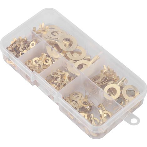Lot de 6 bagues électriques rondes nues en laiton à sertir, diamètres 3.2/4.2/5.2/6.2/8.2/10.2mm, connecteurs de câblage (1/5)