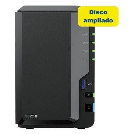 NAS Synology Diskstation DS225+/ 2 Bahías 3.5- 2.5/ 2GB DDR4/ 8TB/ Formato Torre