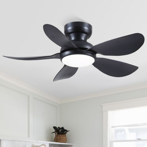 Kviflon ventilateur de plafond LED noir 91 cm, 6 vitesses, 3 CCT