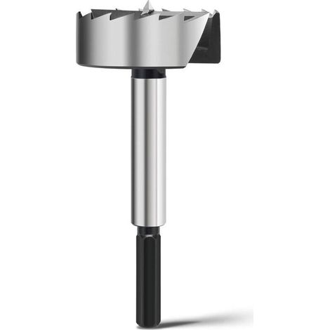 Mèche Forstner 60 mm pour bois, embouts Forstner diamètre 60 mm, longueur 150 mm avec tige hexagonale de 12 mm