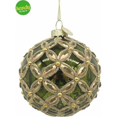Sfera Bizzotto Especial Verde in vetro Ø 8 cm