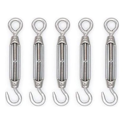 [NIEMALS VERWENDET] M4 Haken- und Ösenspanner aus Edelstahl 304 – 5er-Pack