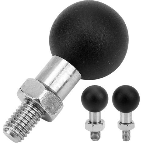 Motorrad-Rückspiegel-Kugelkopfhalterung 8/10 mm Rechtsgewinde rostfrei universelles Zubehör Spiegeldraht-Kugelhalterung (M101,25) (1/5)