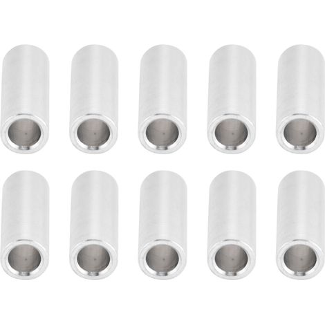 10 pièces entretoises rondes en alliage d'aluminium, supports d'écartement lisses, diamètre extérieur 6 mm, longueur 14 mm (1/5)
