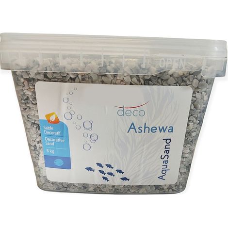 Gravier décoratif 2-3 mm gris Ashewa aquaSand 5 kg pour aquarium - animallparadise