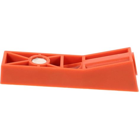 Posicionador de taladro portátil, perforadora, herramienta de posicionamiento de taladro para madera, plantilla para agujeros ocultos para carpintería, guías de taladro, plástico naranja
