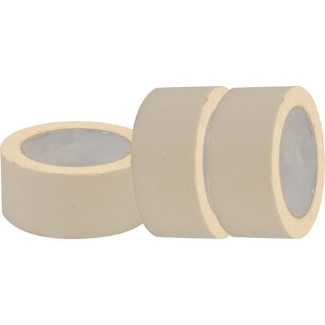 Dapetz ® Normal Masking Tape Indoor Outdoor DIY Painting Decorating 50mm x 50m- 3 PC Resistant to solvent and moisture Perfect for professional painters. (1/5)