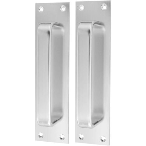 Sollbry Lot de 2 poignées de porte coulissante en alliage d'aluminium pour porte de toilettes, 20 cm (1/4)