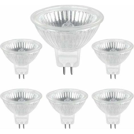 Lampadina alogena GU5.3 35W 12V, lampadina spot alogena MR16, confezione da 6
