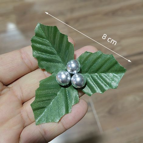 Künstliche Stechpalmenzweige mit 60 Stechpalmenblättern, roten Stechpalmenbeeren zum Aufstecken, künstliche Beerenzweige für den Weihnachtsbaum, DIY-Girlanden, Hauskränze, Partydekorationen (1/5)