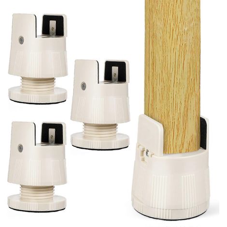 4 rehausseurs de lit, rallonges de pieds de table, rehausseurs de chaises, supports de pieds de meubles réglables en hauteur et en largeur, rehausseurs de canapé, stabilisateurs (1/3)
