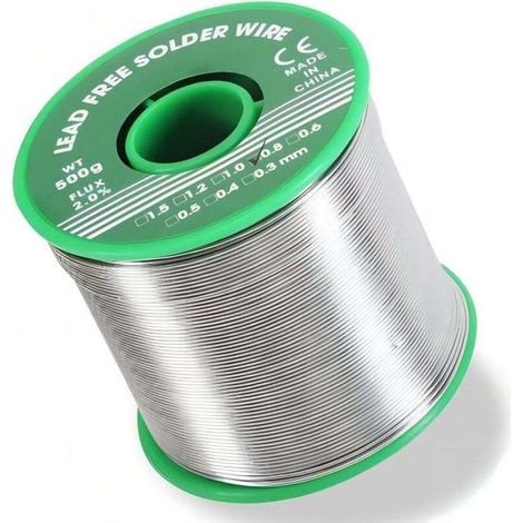 Fil à souder électronique 0,8 mm, 500 g, fil à souder électronique, sans plomb, avec noyau de colophane, pour la réparation et le bricolage de composants de soudure électriques électroniques (1/5)