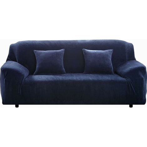 Thick velvet stretch sofa cover for 2-seater sofas (145-185cm) – 360° fit – Protection against stains and pet hair (1/5)