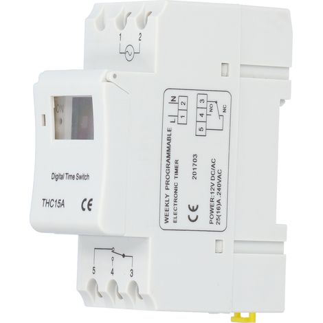 Zeitschaltuhr mit robustem ABS-Kunststoff, LCD-Anzeige, wiederaufladbarem Akku und Zeiteinstellungen für elektrische Geräte (1/5)