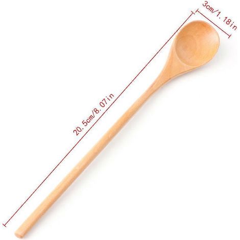 Holzlöffel, Suppenlöffel, Zuckerlöffel, Teelöffel, Küchenutensil mit langem Griff, Geschirr