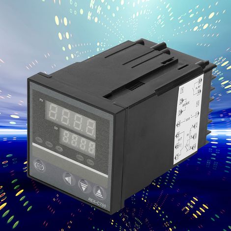 Contrôleur de température intelligent PID REX C700FK02-MYAN à double affichage numérique (1/5)