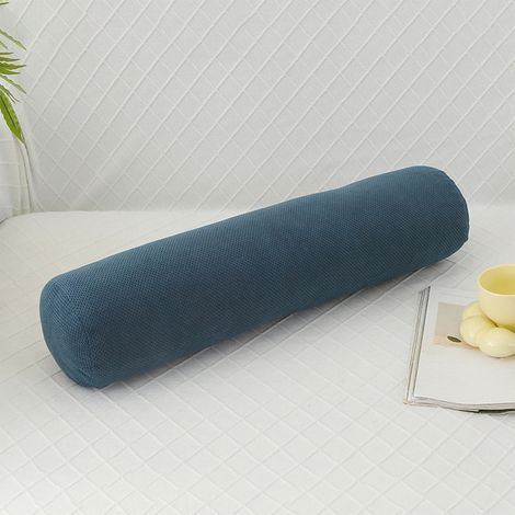Coussin Ronde - 60 x 15 cm - Pour Dormeur Latéral et Séparation des Genoux - Couverture Démontable et Lavable - Bleu Foncé (1/5)