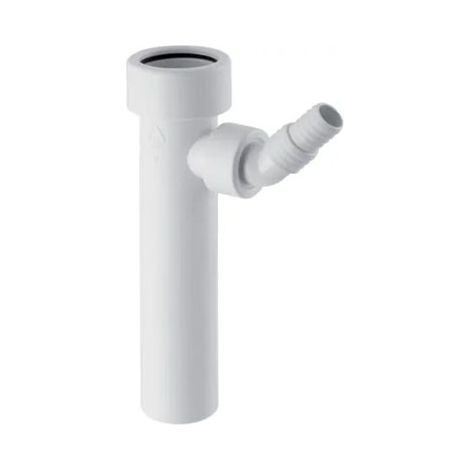 RACCORDO DIRITTO CON TERMINALE E PORTAGOMMA- D. 40  Bianco - 1- GEBERIT- pezzi 1