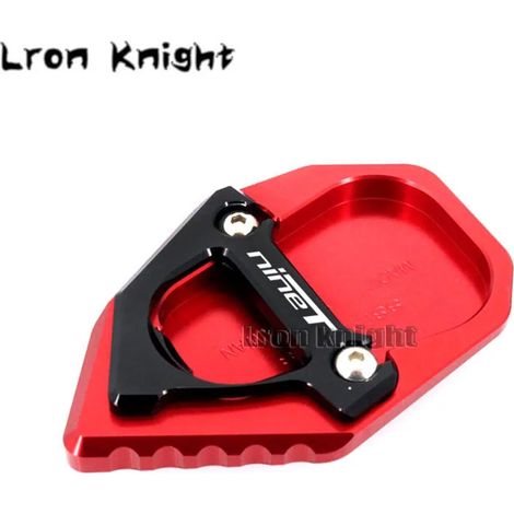 (Rouge) Compatible avec BMW RNINET R NINET Rnine T R nine T 2017-2021 Moto - Béquille latérale CNC avec logo maxpower (1/4)