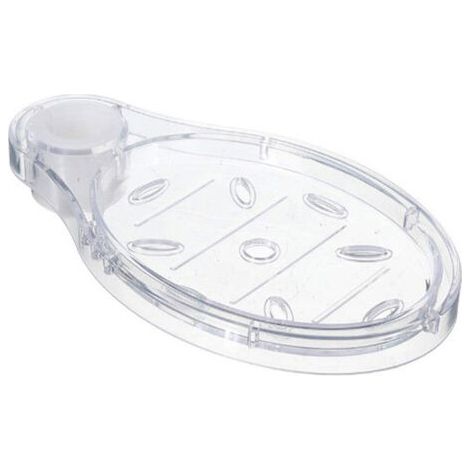 Boîte à savon en plastique, porte-savon en plastique, barre de douche coulissante, support de rangement Transparent, 1 pièce, 22mm (1/5)