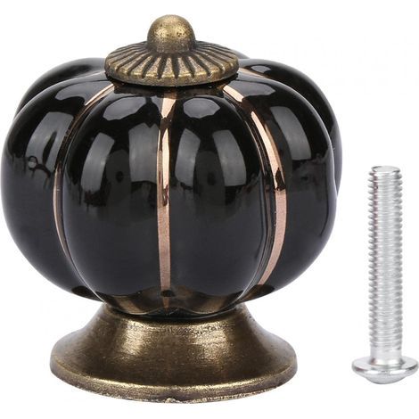 Calabaza de cerámica colorida de Halloween 40x40 mm (Diámetro x Altura) Tiradores para puertas de armarios, cajones de cómodas, muebles, manijas para gabinetes de cocina, herrajes de cobre vintage con (1/4)