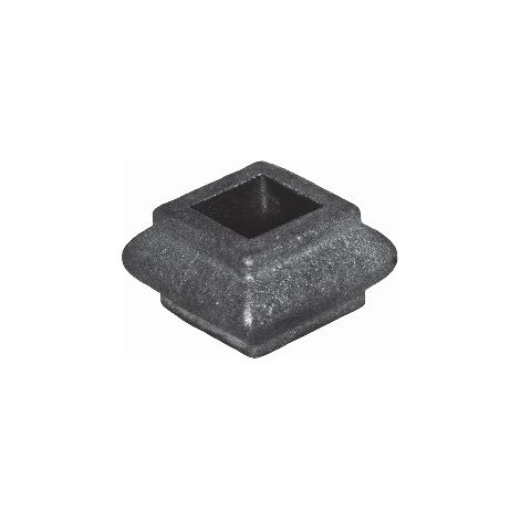 Deco Fer Forge – Garniture pour barreaux carrés 14mm – Fonte galvanisable à visser – Fixation M5 pour grilles et portails – 20mm x 32mm (1/3)