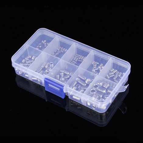 Boîte de 200 vis à tête hexagonale creuse de tailles multiples (M3, M4, M5, M6) (1/5)