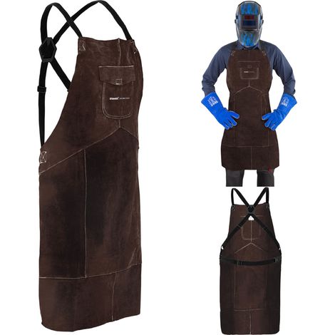 Schweißerschürze, Leder, Größe L, braun
