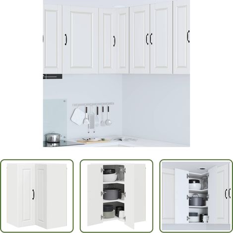 vidaXL Meuble de cuisine - Armoire de cuisine Blanc 57 x 57 x 80 cm Bois d'ingénierie (1/5)