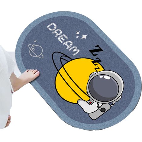 Tapis De Bain - Absorbant Rapide - Antidérapant - Pour Salle De Bain Cuisine Lavanderie Entrée - 1 Pièce (1/5)