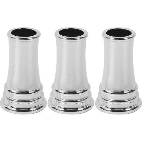 Set mit 3 Stifthaltern aus Metall, einzelne Stifthalter, Kupfersockel für Zuhause oder Büro – 3,70 x 2,20 x 2,20 cm – Silber (1/4)