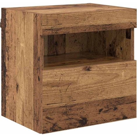 Maison Exclusive - TV-Wandschrank mit LED Altholz 40 x 30 x 40 cm