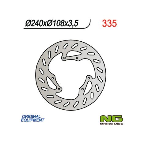 Disco Freno Delantero NG Derbi Senda 50 '00-'09 240mm 3.5mm