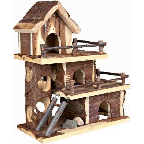 Maison tammo, hamster, en bois d'écorce - 25 × 30 × 12 cm (1/2)